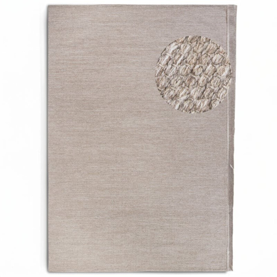 Wollen vloerkleed Dehli Pradesh - Linnen Beige - Dekbed-Discounter.nl Wollen vloerkleed Dehli Pradesh - Linnen Beige - Dekbed-Discounter.nl afbeelding