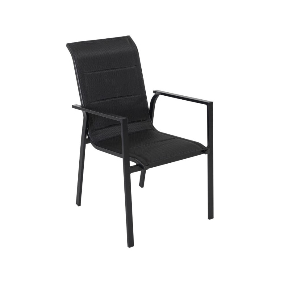 Toledo dining tuinstoel | aluminium + textileen | antraciet afbeelding 1