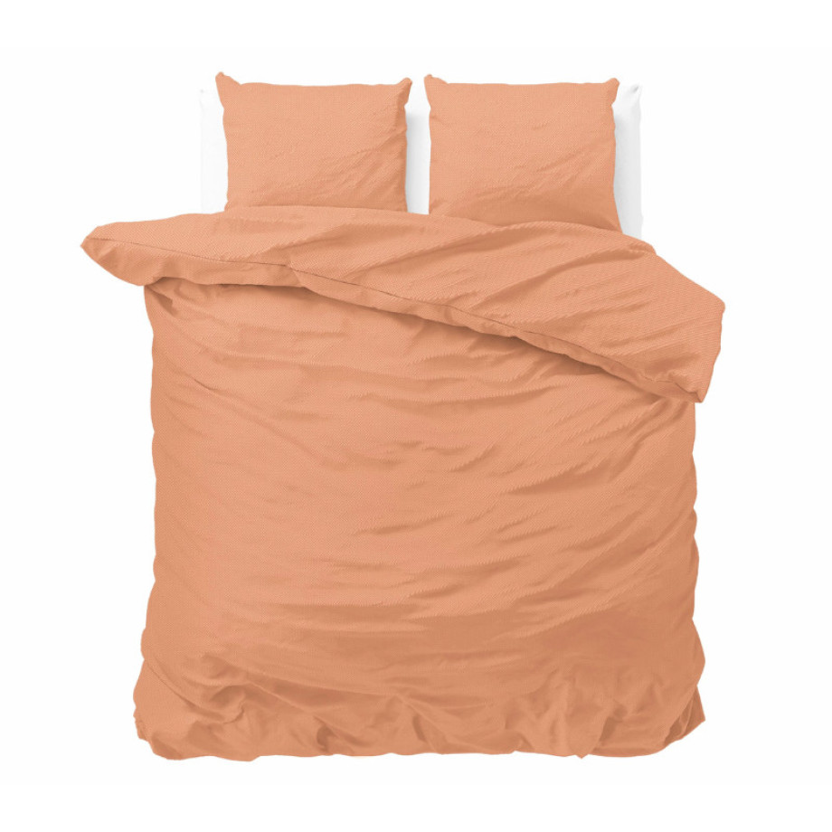 Dekbedovertrek Satin Point - Lits-Jumeaux (240x220 cm) - Oranje Microvezel - Dessin: - Zensation - Dekbed-Discounter.nl afbeelding 1