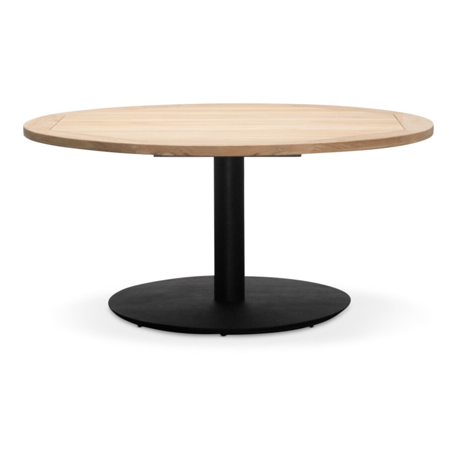 Ventura low dining tuintafel 6 personen | teakhout + aluminium | Natural Teak/antraciet | Ø150cm rond afbeelding 1