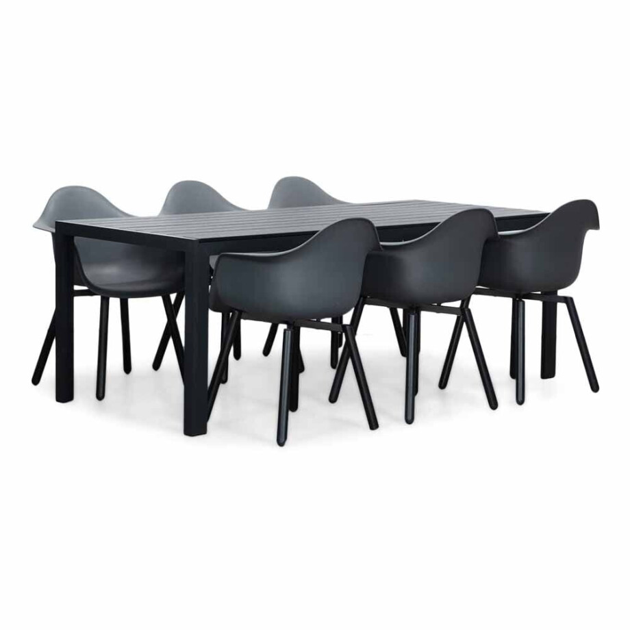 Manchester/Montreux dining tuinset | 6 personen | aluminium + kunststof | 205cm Manchester/Montreux dining tuinset | 6 personen | aluminium + kunststof | 205cm afbeelding 1