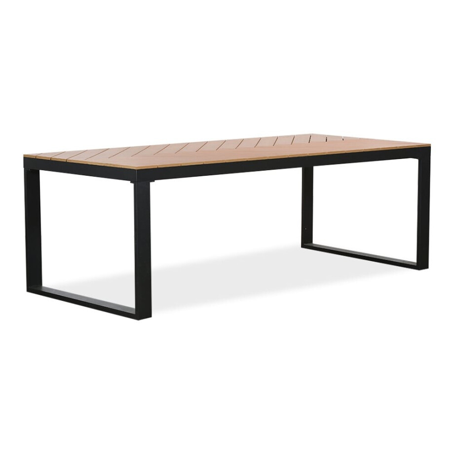 Kampa dining tuintafel - visgraatblad 6 personen | polywood + aluminium | Natural Wood | 210cm Kampa dining tuintafel - visgraatblad 6 personen | polywood + aluminium | Natural Wood | 210cm afbeelding 1