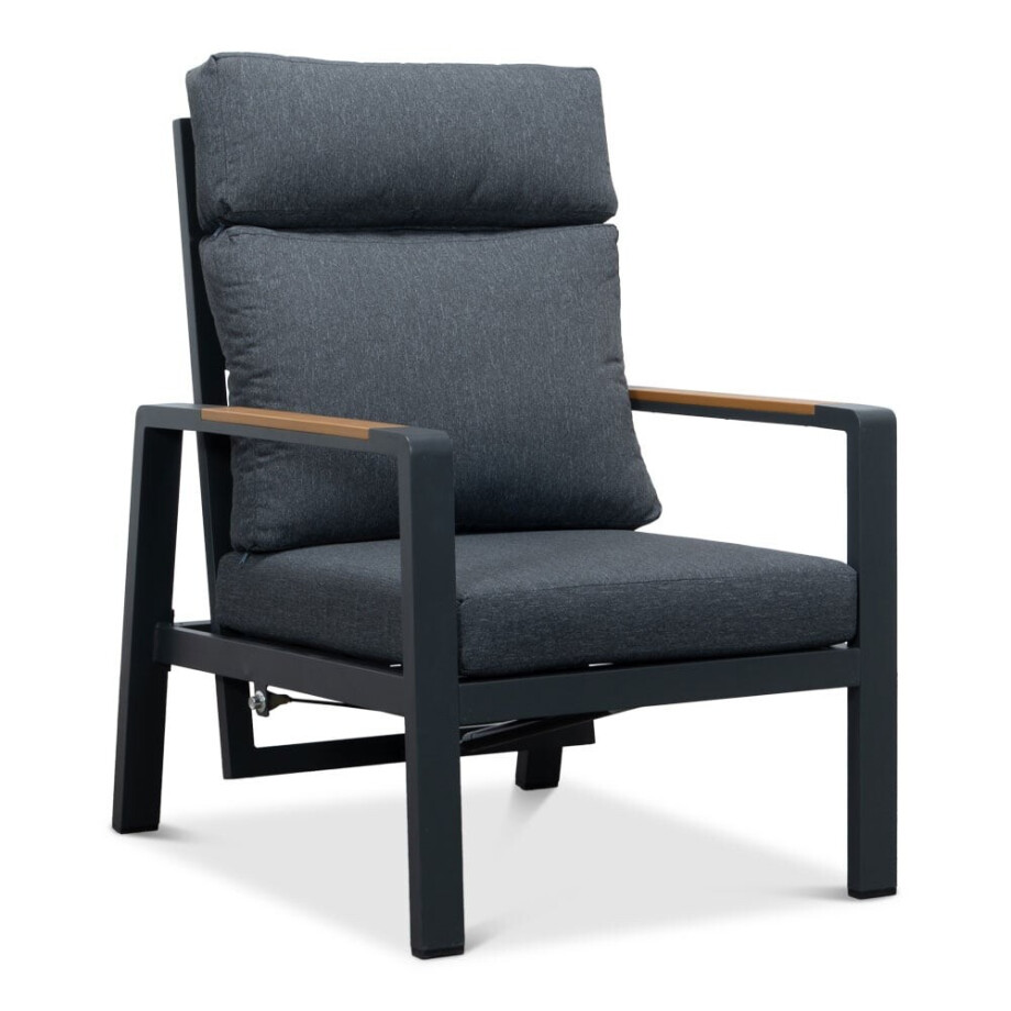 Manhattan loungestoel tuin | aluminium + polywood | antraciet afbeelding 1