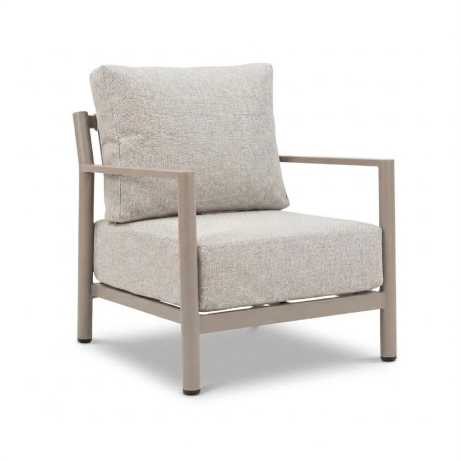 Merida loungestoel | aluminium + touw | beige afbeelding 1