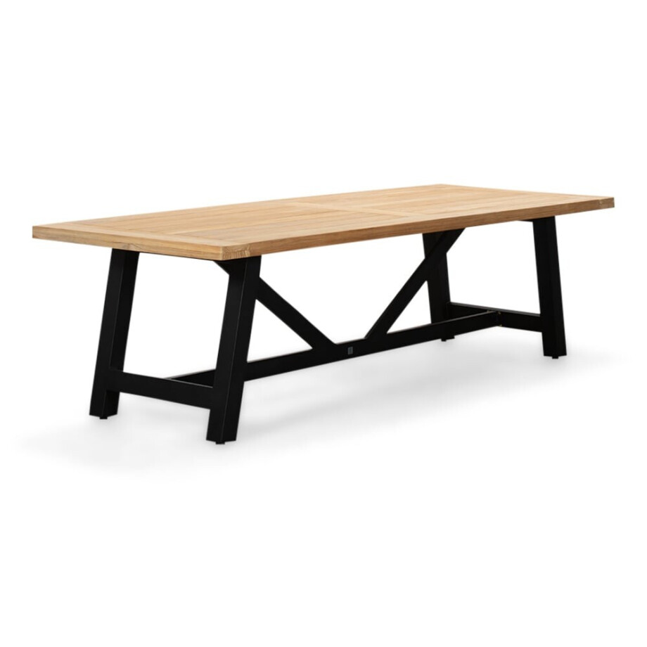 James dining tuintafel 6 personen | teakhout + aluminium | Natural Teak | 260cm James dining tuintafel 6 personen | teakhout + aluminium | Natural Teak | 260cm afbeelding 1