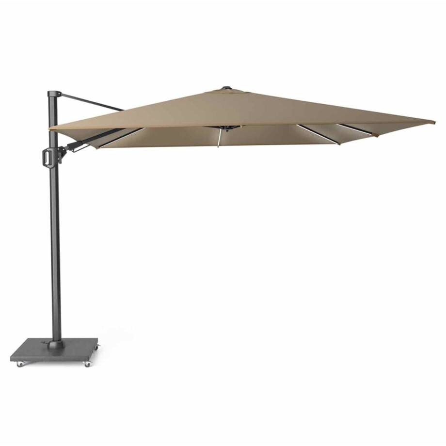 Challenger T² zweefparasol | 300x300cm  | taupe afbeelding 1