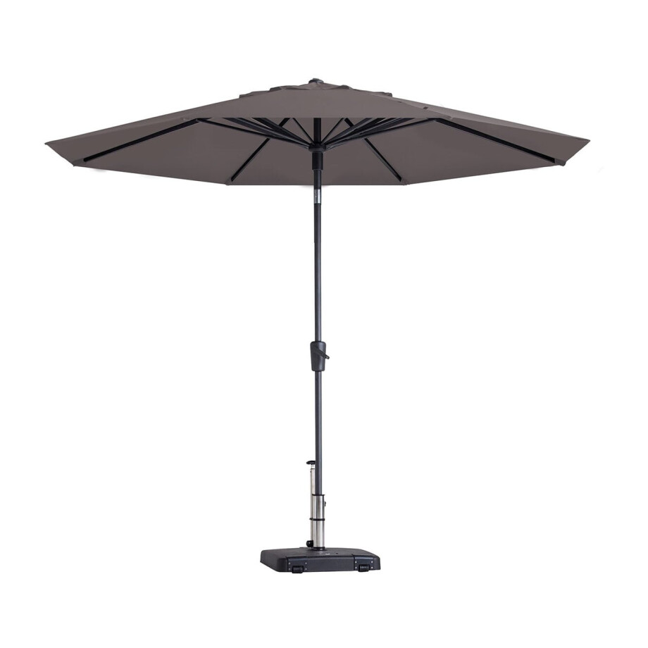 Paros luxe stokparasol Ø300cm | Taupe afbeelding 1