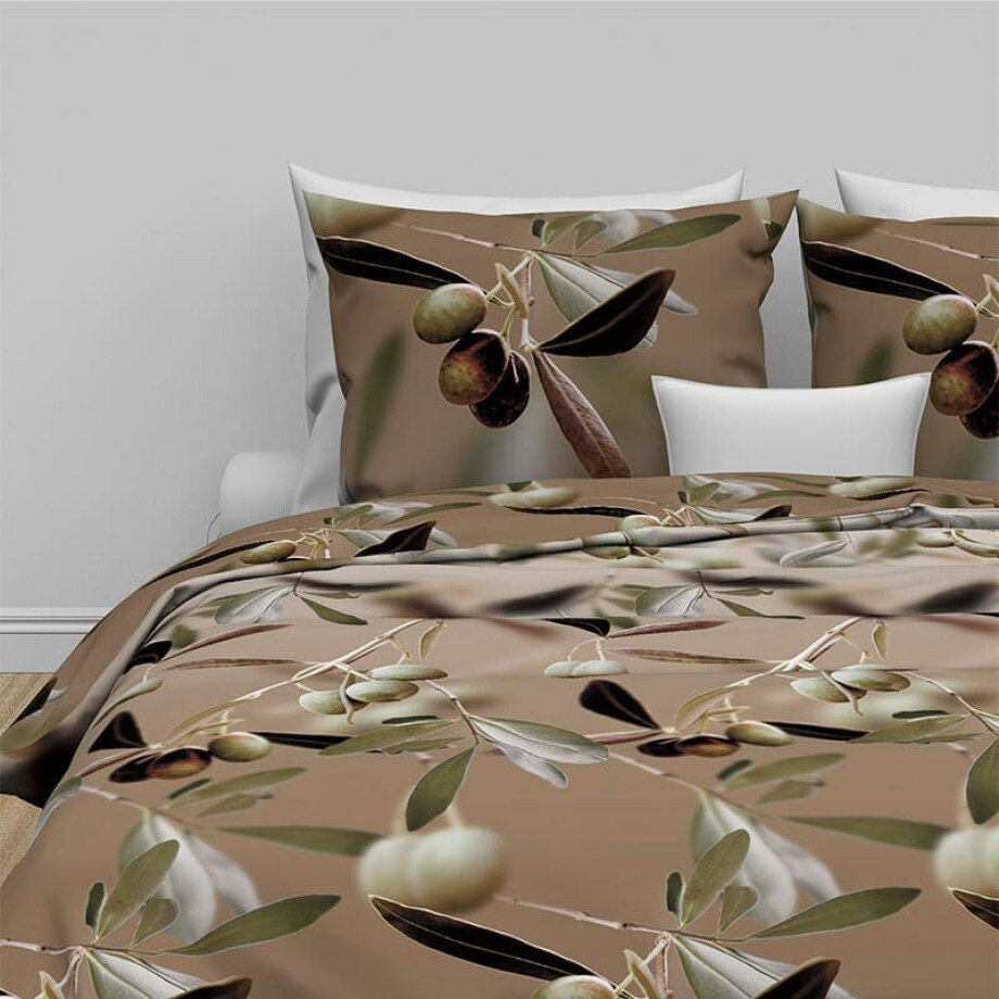 Dekbedovertrek Mylie - Lits-Jumeaux XL (260x200 cm) - Bruin Katoen - Dessin: Natuur - Zo!Home - Dekbed-Discounter.nl afbeelding 