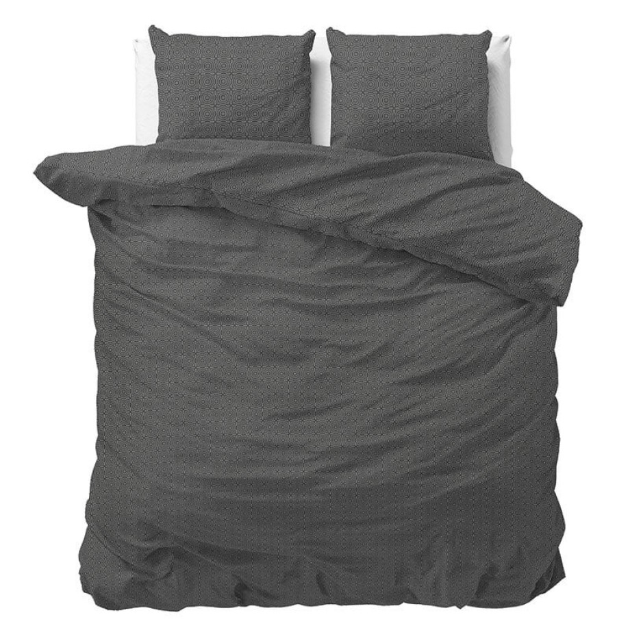 Dekbedovertrek Wicket - Tweepersoons (200x220 cm) - Antraciet Polyester-katoen - Dessin: Patroon - Sleeptime Elegance - Dekbed-Discounter.nl afbeelding 1