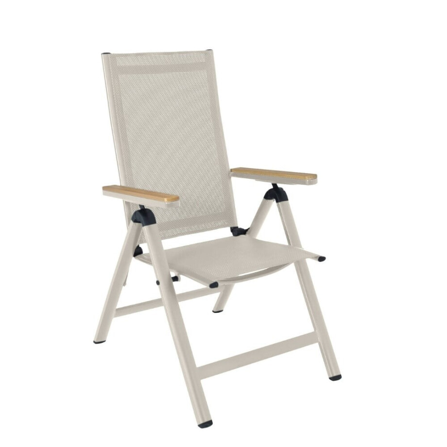 Norali dining tuinstoel verstelbaar | textileen + aluminium | beige afbeelding 1