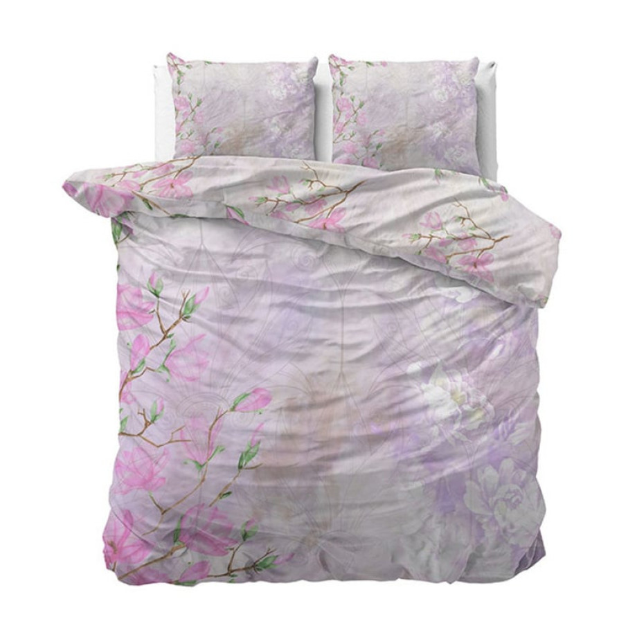 Dekbedovertrek Helena Pink - Lits-Jumeaux (240x220 cm) - Roze Katoen-satijn - Dessin: - Manilla Satin - Dekbed-Discounter.nl afbeelding 1