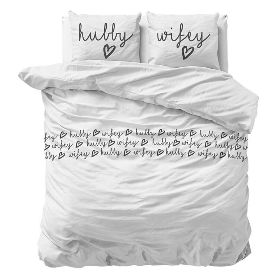 Dekbedovertrek Imelda Dekbedovertrek - Eenpersoons (140x200 cm) - Wit Polyester-katoen - Dessin: - Sleeptime Elegance - Dekbed-Discounter.nl afbeelding 