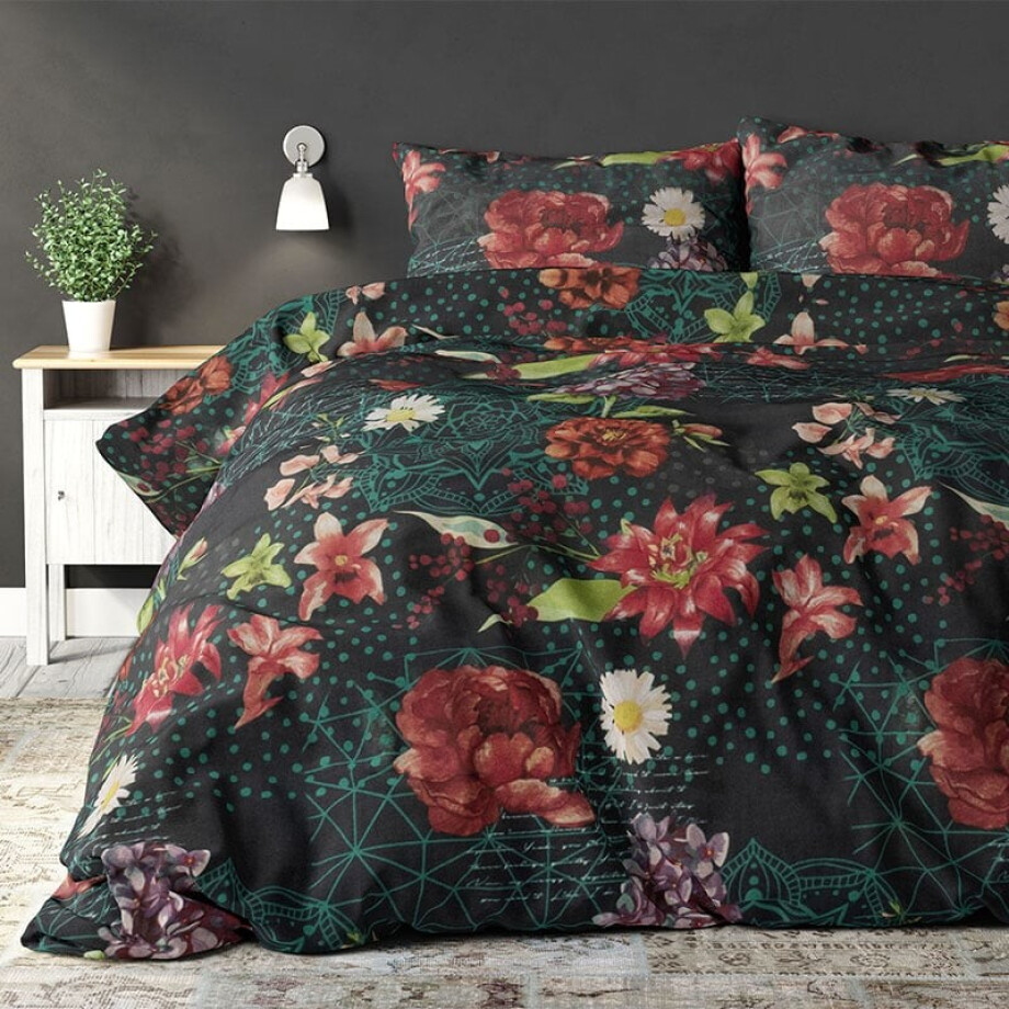 Dekbedovertrek Lucian - Tweepersoons (200x200 cm) - Meerkleurig Polyester-katoen - Dessin: - Sleeptime Elegance - Dekbed-Discounter.nl afbeelding 