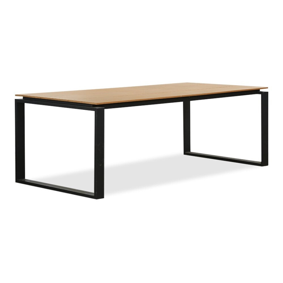 Helsinki dining tuintafel 6 personen | polywood + aluminium | Natural Wood | 210cm afbeelding 1
