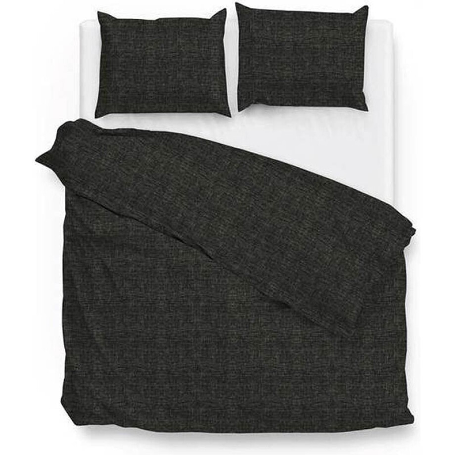 Dekbedovertrek Katoen - Lits-Jumeaux XL (260x200 cm) - Zwart Katoen - Dessin: Ruiten - Zo!Home - Dekbed-Discounter.nl afbeelding 