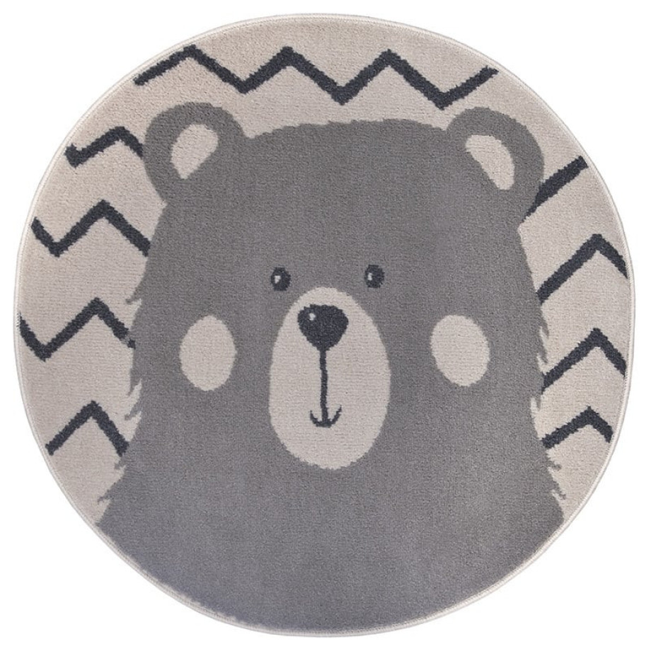 Vloerkleed Kids Teddybeer Rond - Creme - Dekbed-Discounter.nl afbeelding 1