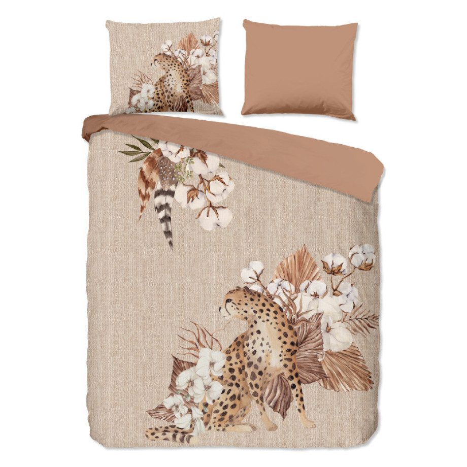 Flanellen Dekbedovertrek Chevy - Lits-Jumeaux (240x220 cm) - Meerkleurig Katoen - Dessin: Bloemen - Good Morning - Dekbed-Discounter.nl afbeelding 1