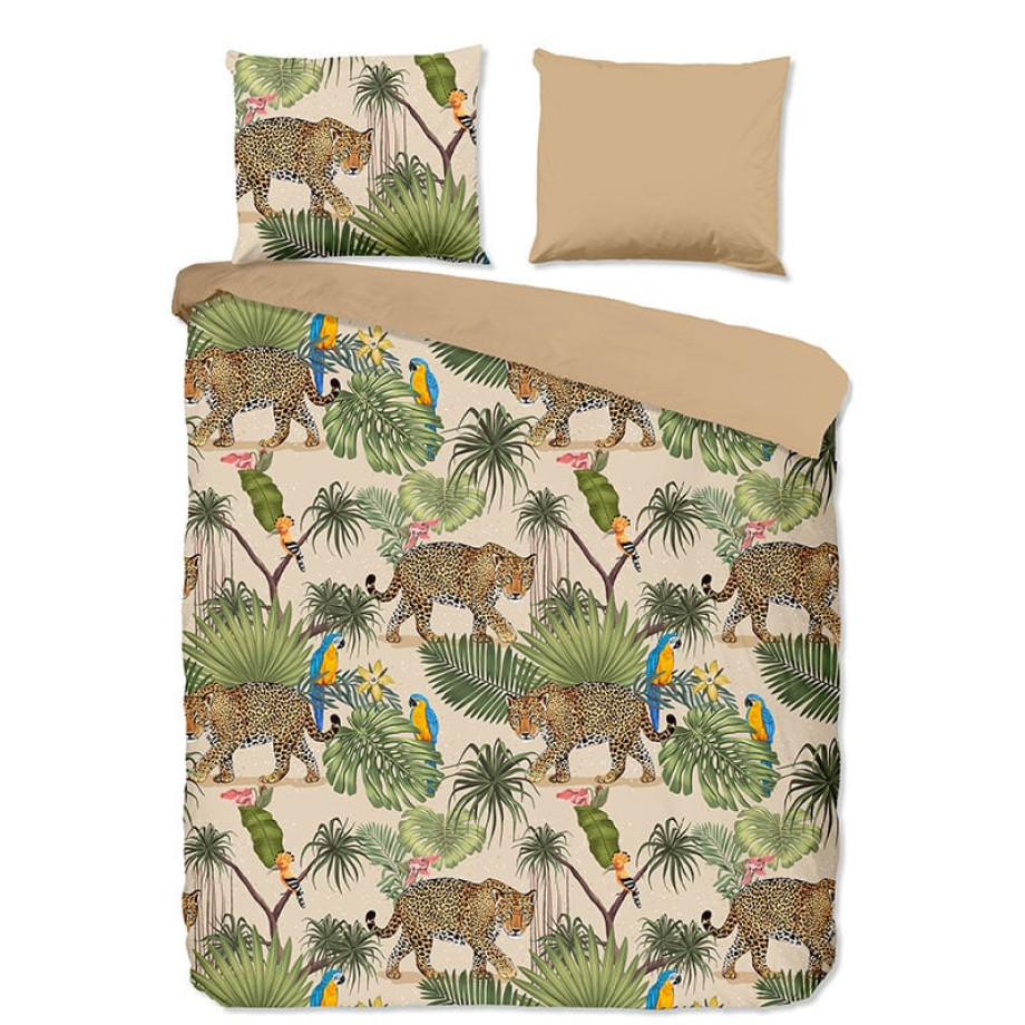 Dekbedovertrek Tropical - Lits-Jumeaux (240x220 cm) - Meerkleurig Katoen - Dessin: Dieren, Natuur - Good Morning - Dekbed-Discounter.nl afbeelding 1