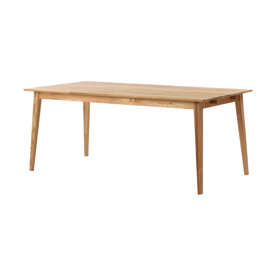 Filippa verlengbare houten eettafel naturel - 180 x 90 cm afbeelding 1