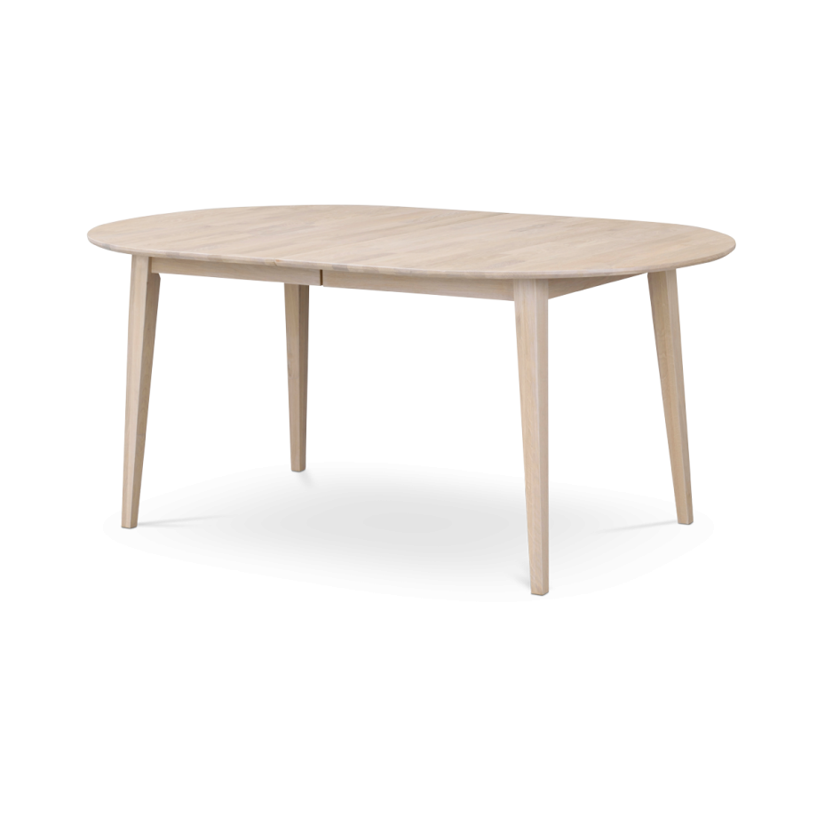 Filippa uitschuifbare houten eettafel whitewash - 170 x 105 cm afbeelding 1