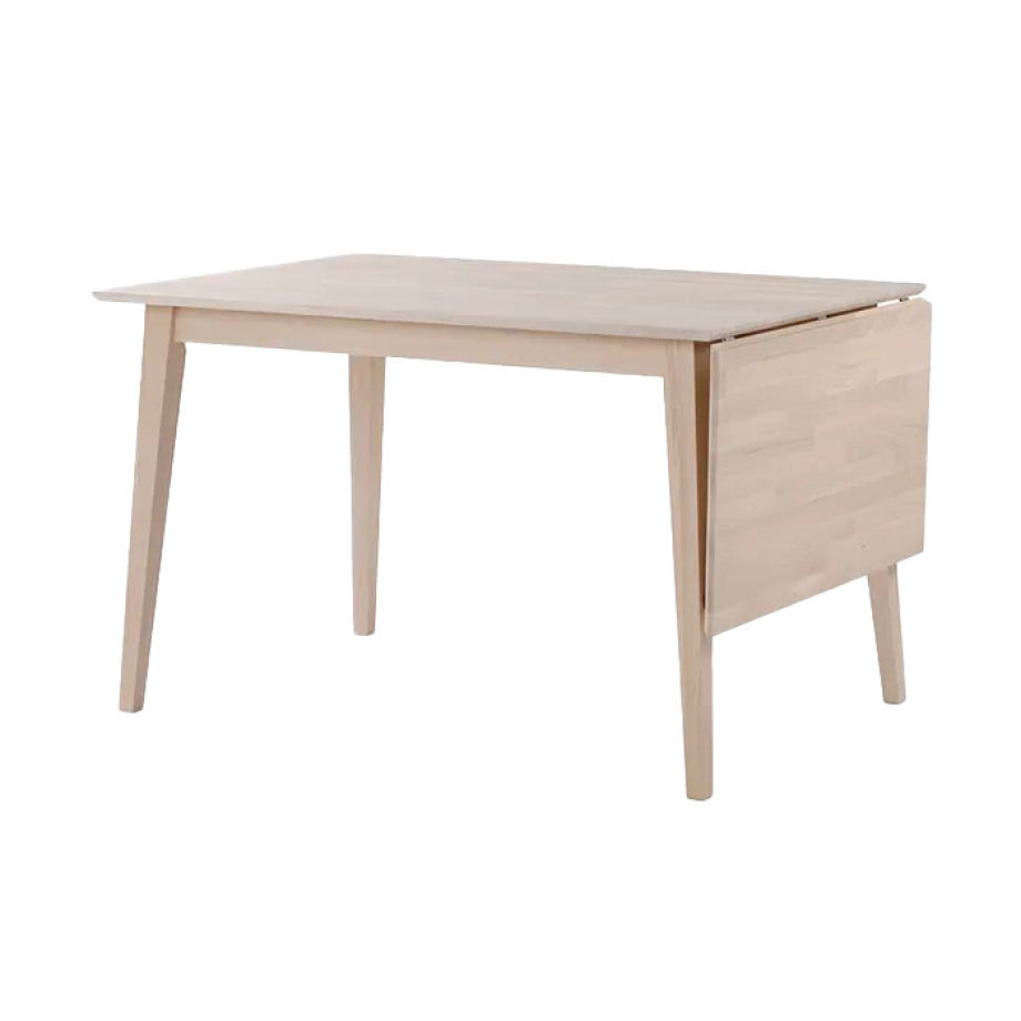 Filippa verlengbare houten eettafel whitewash - 120 x 80 cm afbeelding 1