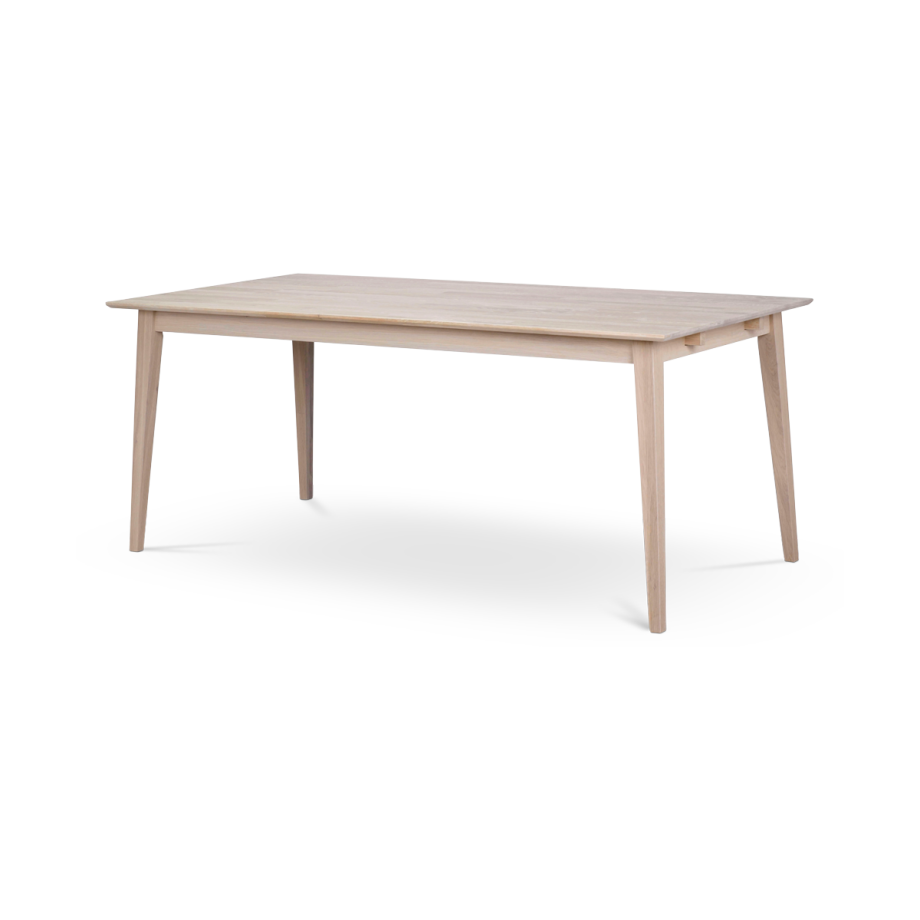 Filippa verlengbare houten eettafel whitewash - 180 x 90 cm Filippa verlengbare houten eettafel whitewash - 180 x 90 cm afbeelding 1
