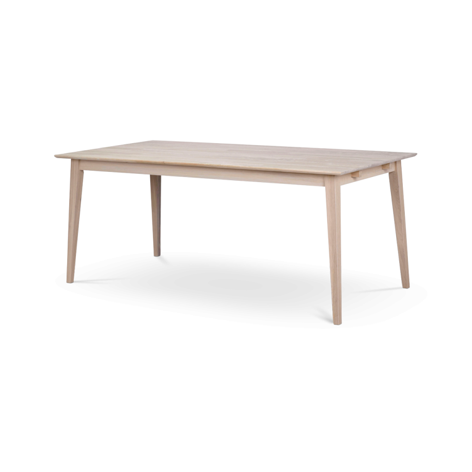 Filippa verlengbare houten eettafel whitewash - 180 x 90 cm afbeelding 1