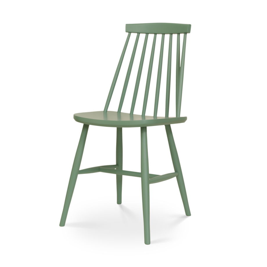 Filou houten spijlenstoel lichtgroen Filou houten spijlenstoel lichtgroen afbeelding 1