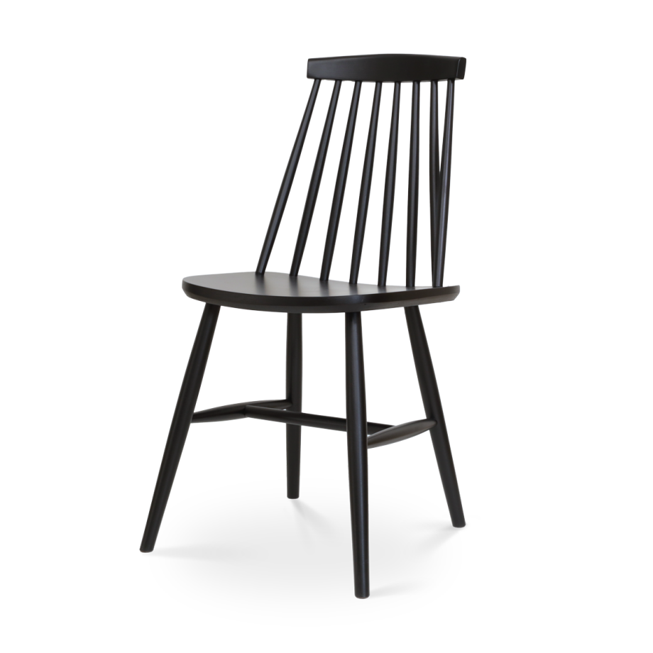 Filou houten spijlenstoel zwart afbeelding 1