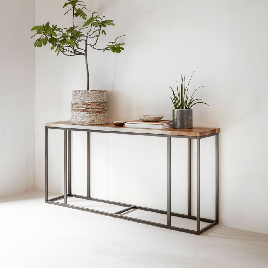 DTP Home Sidetable 'Flare' Suarhout, 150cm afbeelding 1