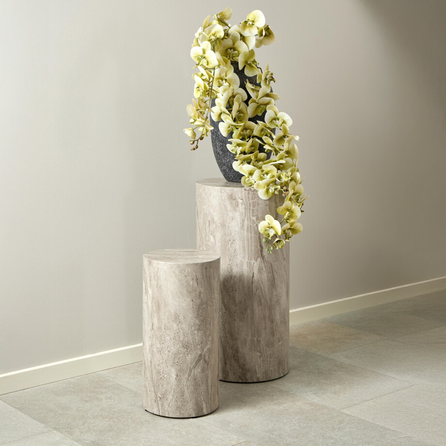 Bendt Zuil 'Flavian' Marmerlook, Set van 2 stuks, kleur Grijs afbeelding 1