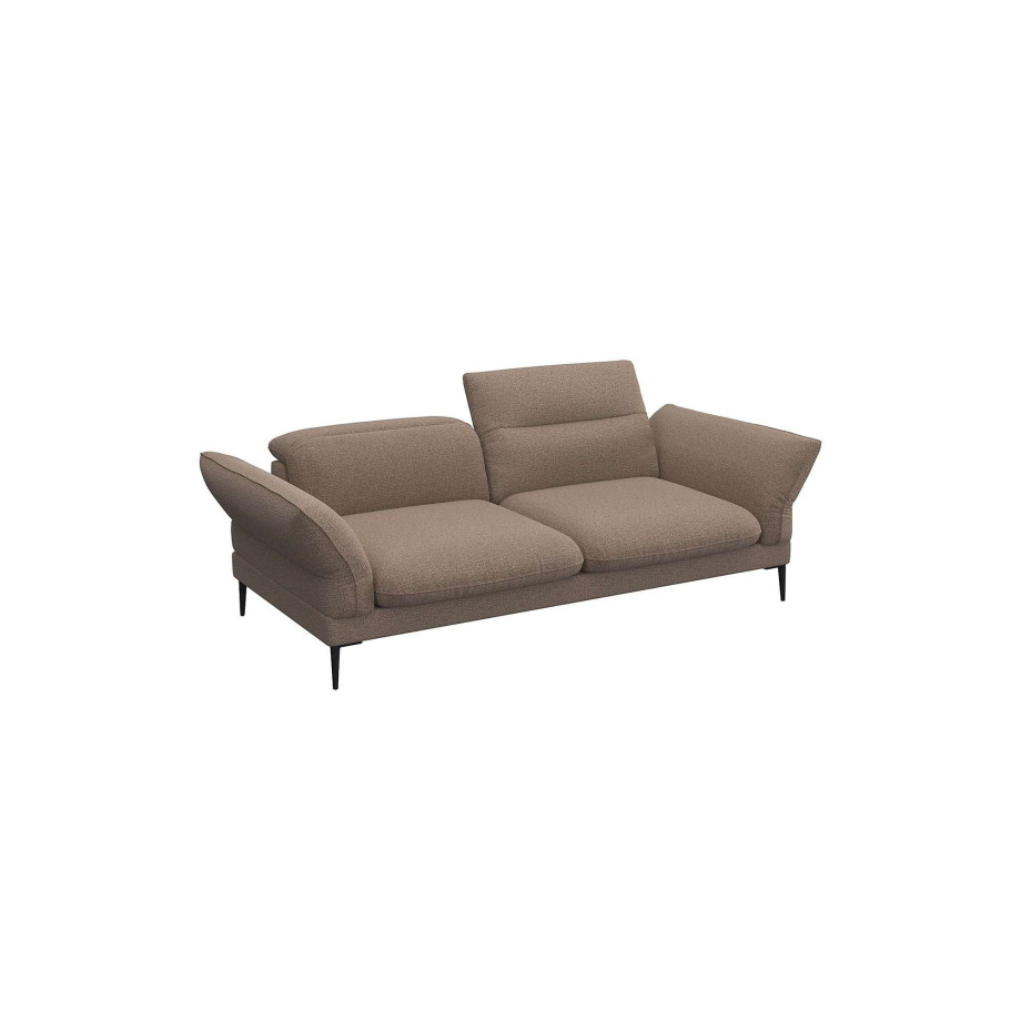 FLEXLUX 2,5-zits Salino, functie-sofa, relaxsofa Bank met arm- en hoofdeinde verstellingen, koudschuim & staalgolven afbeelding 1