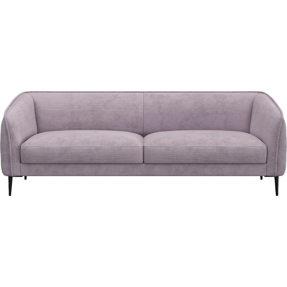 FLEXLUX 3-zitsbank Belle Designsofa, Couch, Zitting van hoogwaardig koudschuim en stalen nogsagvering afbeelding 1