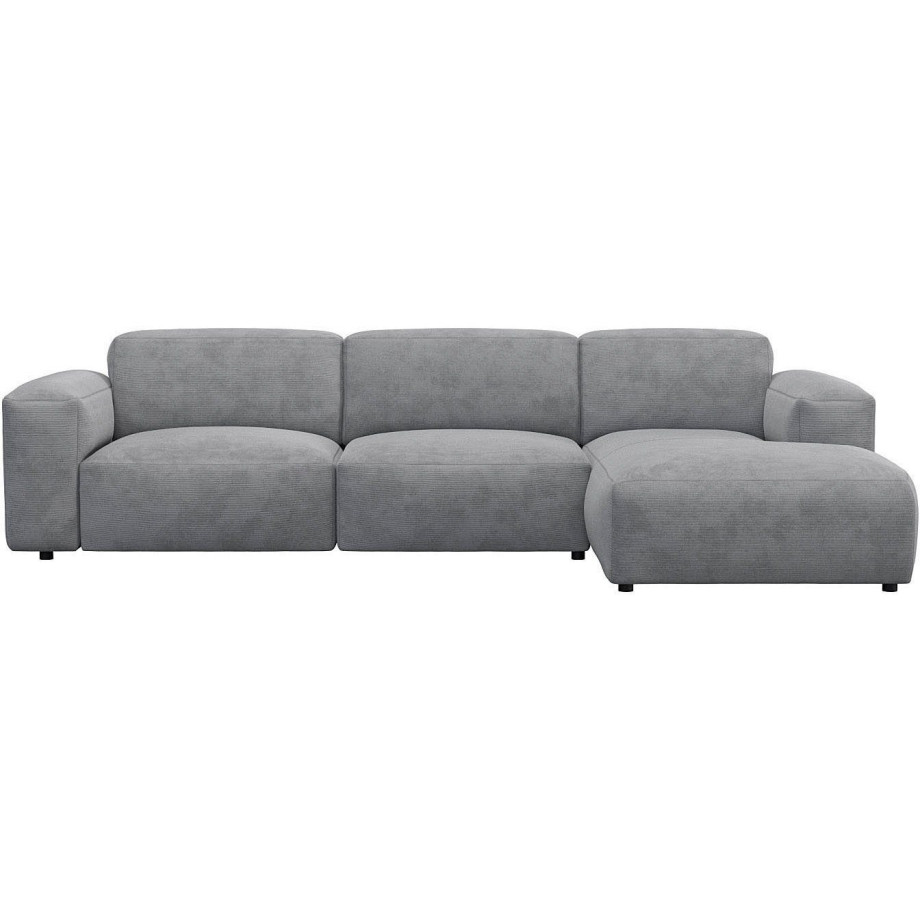 FLEXLUX Hoekbank Lucera Chaiselongue + 2,5-zistsbank modern & gezellig, koudschuim, stalen nosagvering afbeelding 1