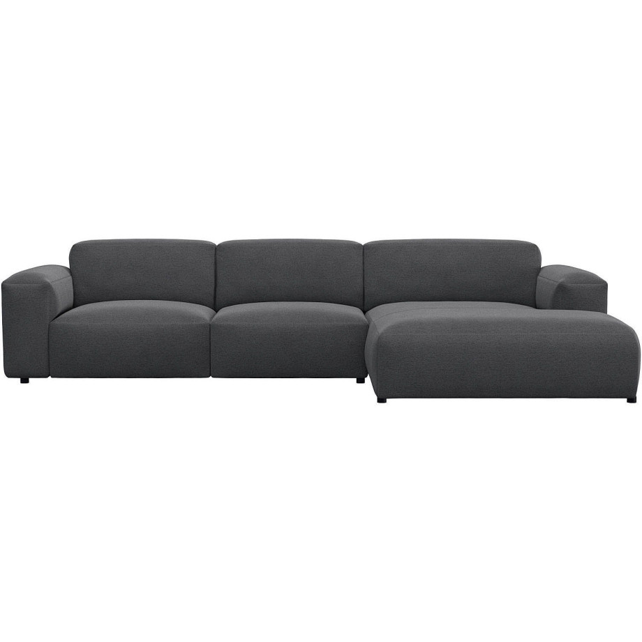 FLEXLUX Hoekbank Lucera Chaiselongue + 2,5-zistsbank modern & gezellig, koudschuim, stalen nosagvering afbeelding 1