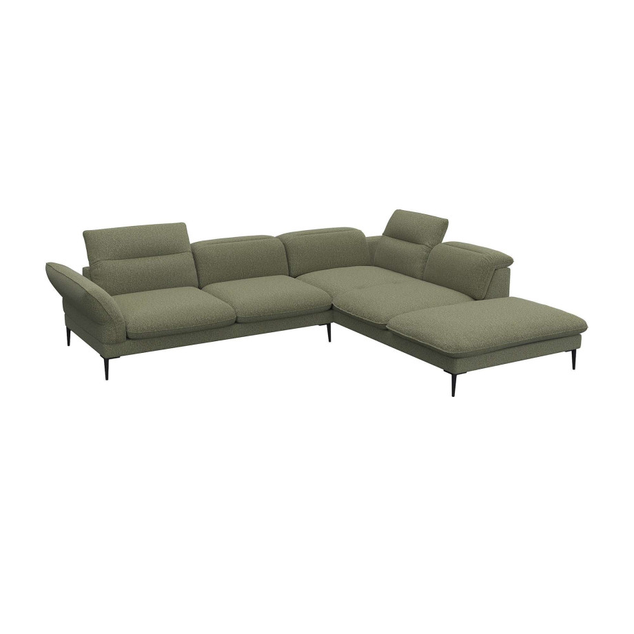 FLEXLUX Hoekbank Salino, functie-sofa met ottomane, relaxsofa, hoekbank Bank met arm- en hoofdeinde verstellingen, koudschuim & staalgolven afbeelding 1