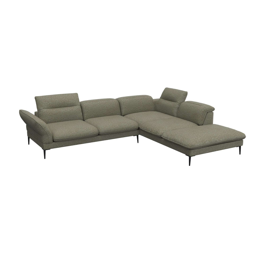 FLEXLUX Hoekbank Salino, functie-sofa met ottomane, relaxsofa, hoekbank Bank met arm- en hoofdeinde verstellingen, koudschuim & staalgolven afbeelding 1