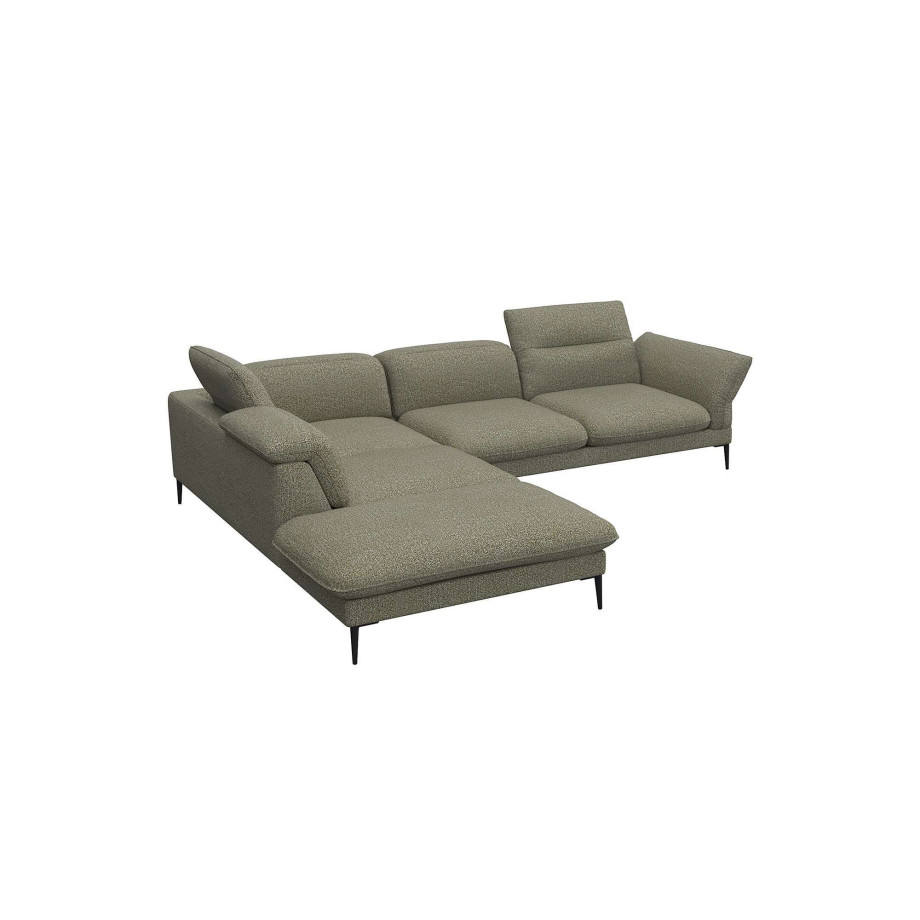 FLEXLUX Hoekbank Salino, functie-sofa met ottomane, relaxsofa, hoekbank Bank met arm- en hoofdeinde verstellingen, koudschuim & staalgolven afbeelding 1