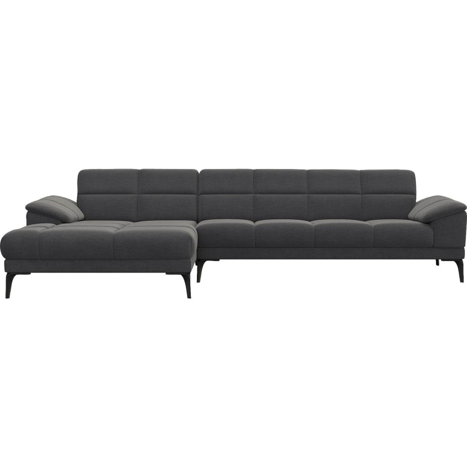 FLEXLUX Hoekbank Viale L-vorm, met rugstiksel, BxD 297x160,5 cm Zitstructuur met hoogwaardige koudschuim voor meer zitcomfort afbeelding 1