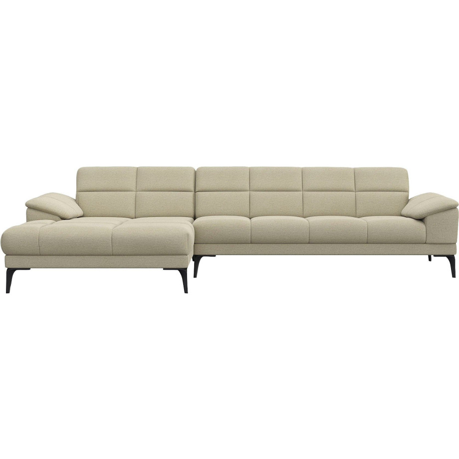 FLEXLUX Hoekbank Viale L-vorm, met rugstiksel, BxD 297x160,5 cm Zitstructuur met hoogwaardige koudschuim voor meer zitcomfort afbeelding 1