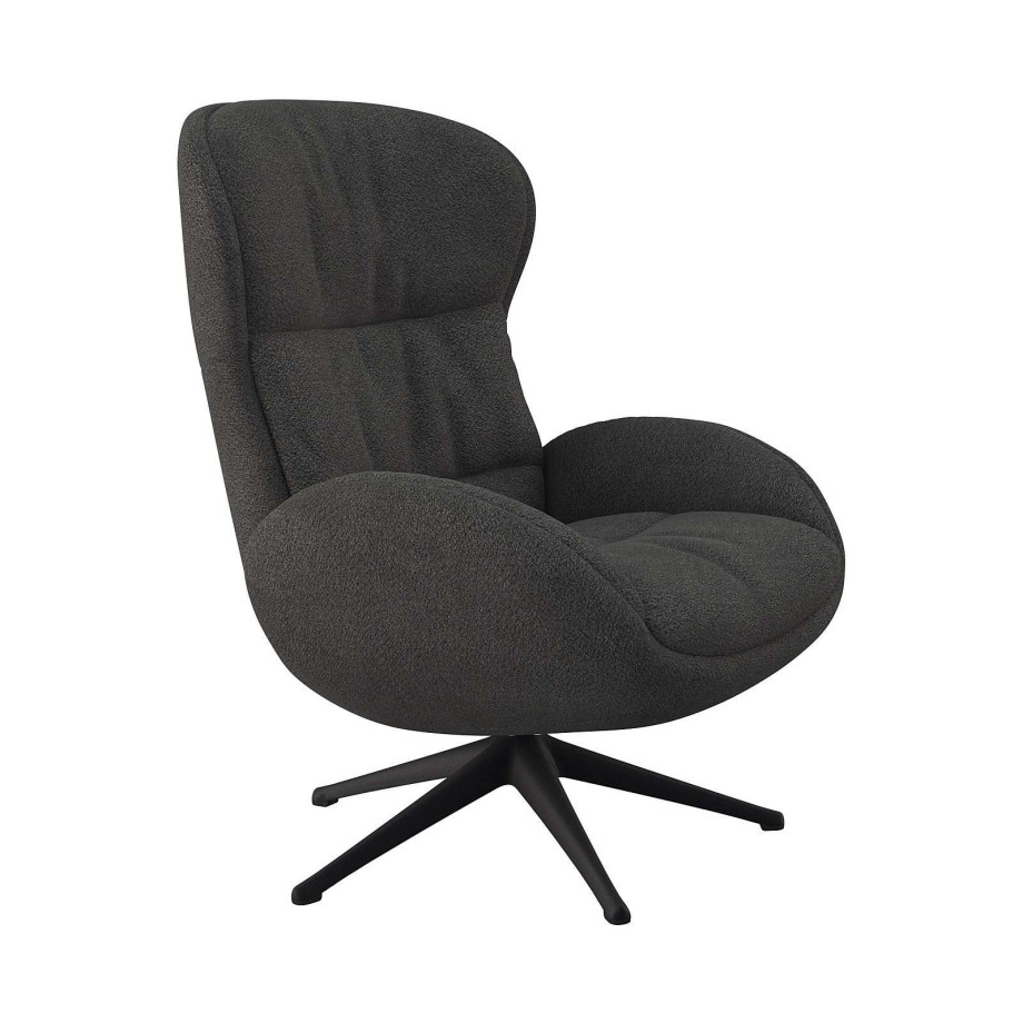 FLEXLUX Relaxfauteuil Haze, TV-stoel, fauteuil, stoffeerstoel Rugdeelverstelling, draaibaar, voet zwart afbeelding 1