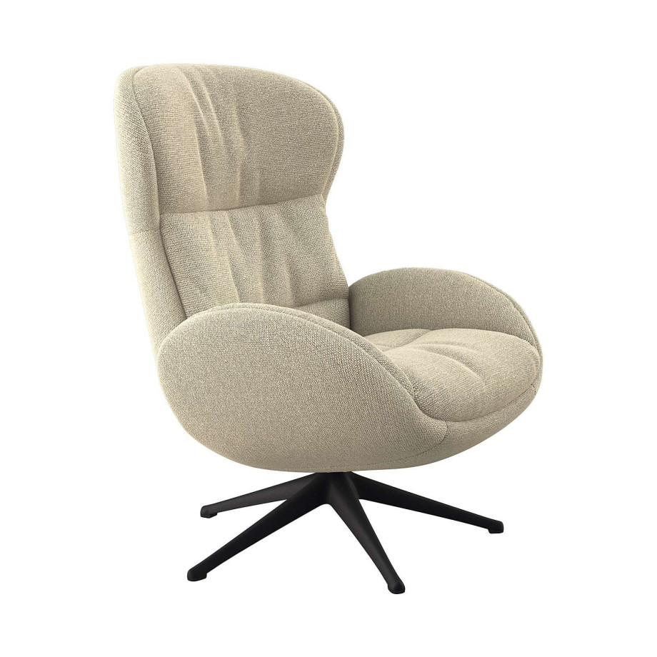 FLEXLUX Relaxfauteuil Haze, TV-stoel, fauteuil, stoffeerstoel Rugdeelverstelling, draaibaar, voet zwart afbeelding 1