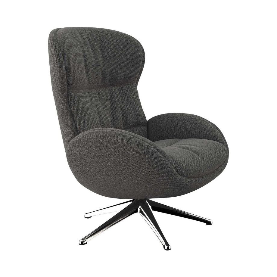 FLEXLUX Relaxfauteuil Haze, TV-stoel, fauteuil, stoffeerstoel Rugdeelverstelling, draaibaar, voet van aluminium afbeelding 1