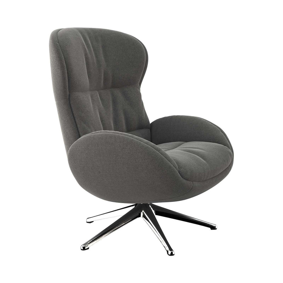 FLEXLUX Relaxfauteuil Haze, TV-stoel, fauteuil, stoffeerstoel Rugdeelverstelling, draaibaar, voet van aluminium afbeelding 1