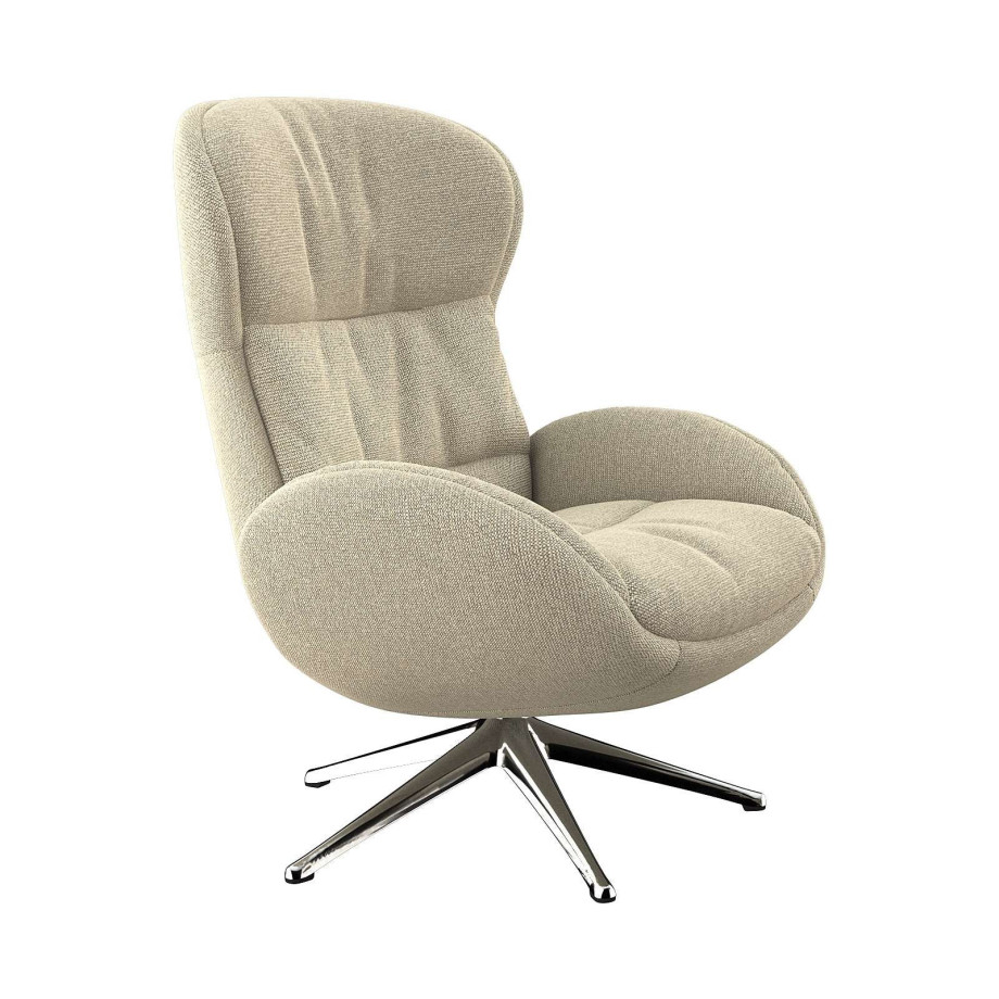 FLEXLUX Relaxfauteuil Haze, TV-stoel, fauteuil, stoffeerstoel Rugdeelverstelling, draaibaar, voet van aluminium afbeelding 1