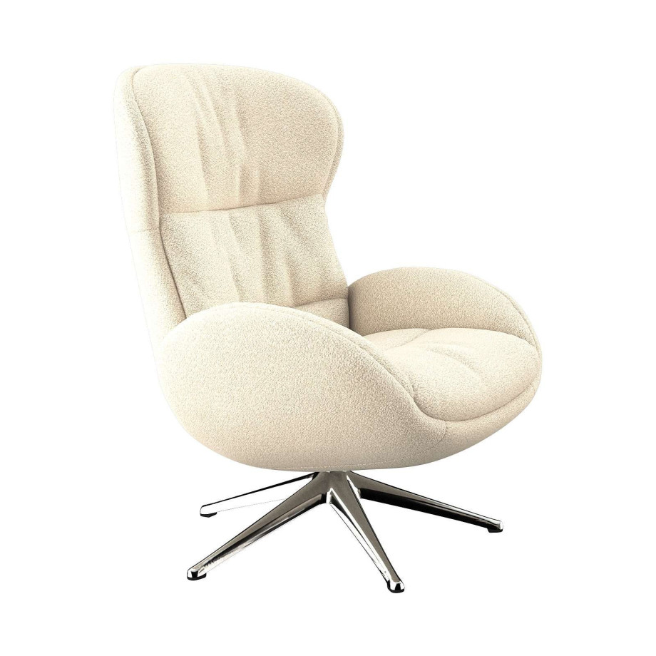 FLEXLUX Relaxfauteuil Haze, TV-stoel, fauteuil, stoffeerstoel Rugdeelverstelling, draaibaar, voet van aluminium afbeelding 1