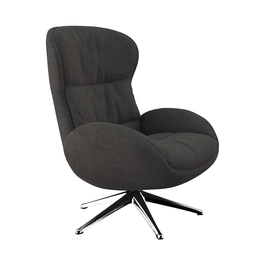 FLEXLUX Relaxfauteuil Haze, TV-stoel, fauteuil, stoffeerstoel Rugdeelverstelling, draaibaar, voet van aluminium afbeelding 1