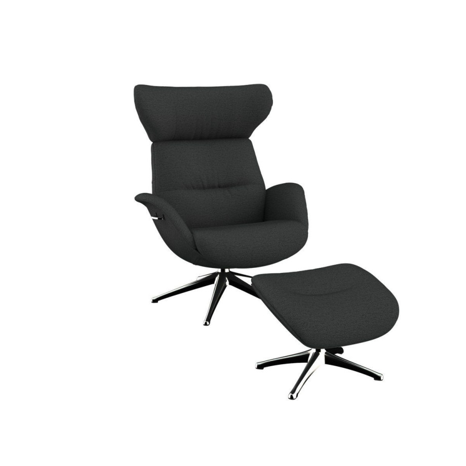 FLEXLUX Relaxfauteuil Relaxchairs More Premium comfort, rug- en hoofdeindeverstelling, draaibaar, voet van aluminium afbeelding 1