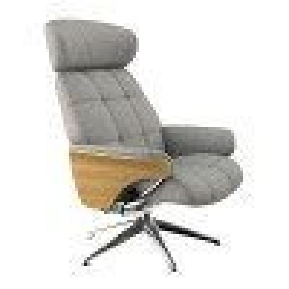 FLEXLUX Relaxfauteuil Relaxchairs Skagen Rug- en hoofdverstelling, voet aluminium, armleuning eik, draaibaar afbeelding 1