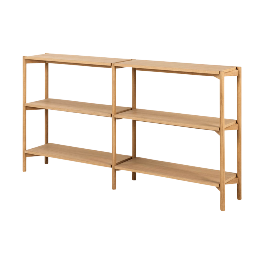 Floris houten boekenkast naturel - 169 x 88,4 cm Floris houten boekenkast naturel - 169 x 88,4 cm afbeelding 1